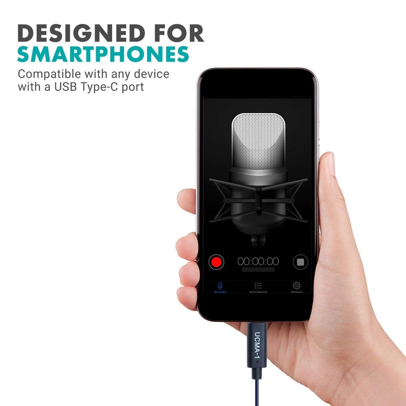 Movo UCMA-1 Female 3.5mm TRS Microphone Adapter Cable to USB Type-C Connector Dongle - Compatible with Samsung Galaxy, Pixel, Moto, HTC, iPad Pro Smartphones and Tablets - USB C to 3.5mm Audio Adapter - Image 2